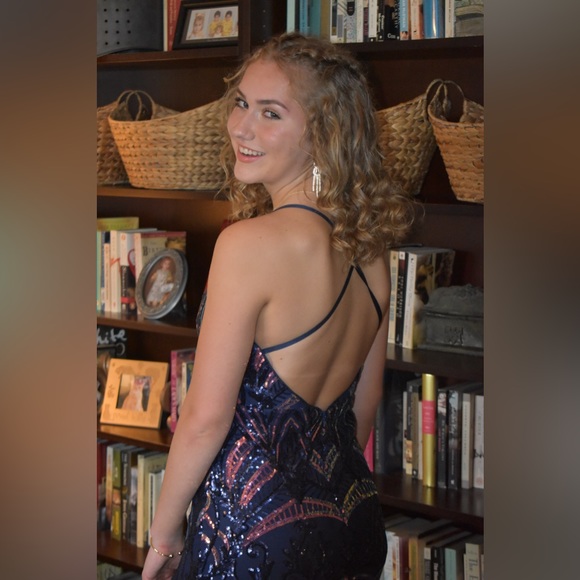 Multi colored Prom Dress size 4 - Picture 2 of 2